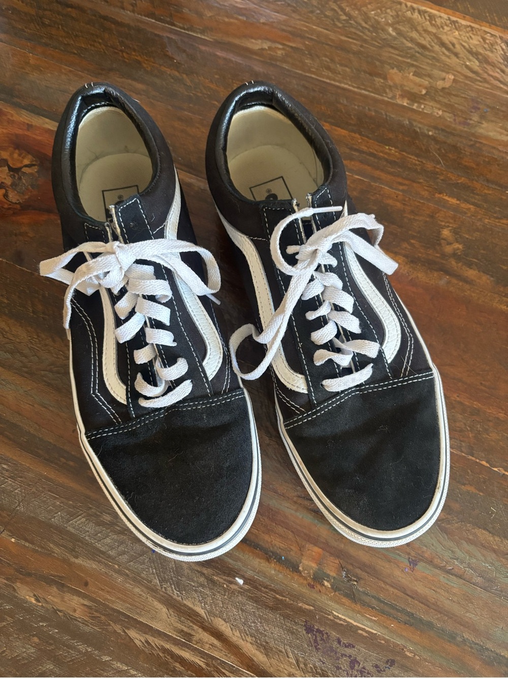 Vans Black Low-Top Sneakers with White Stripe
